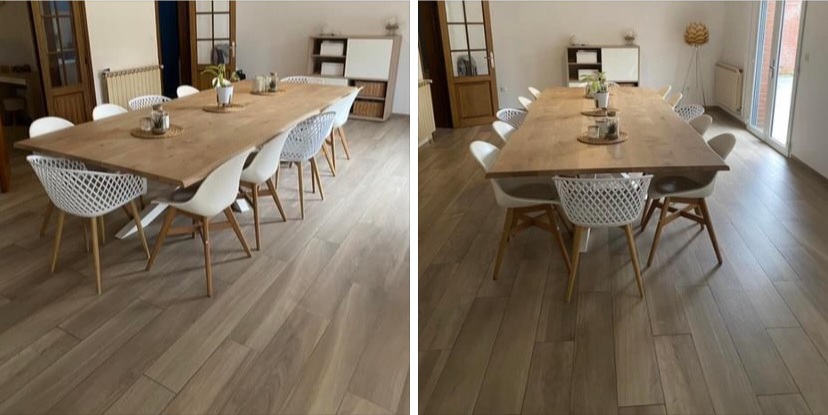 table en chêne massif 3m20 sur 1m40 avec piétement mikado sur mesure thermolaqué blanc table en chêne massif 3m20 sur 1m40 avec piétement mikado sur mesure thermolaqué blanc