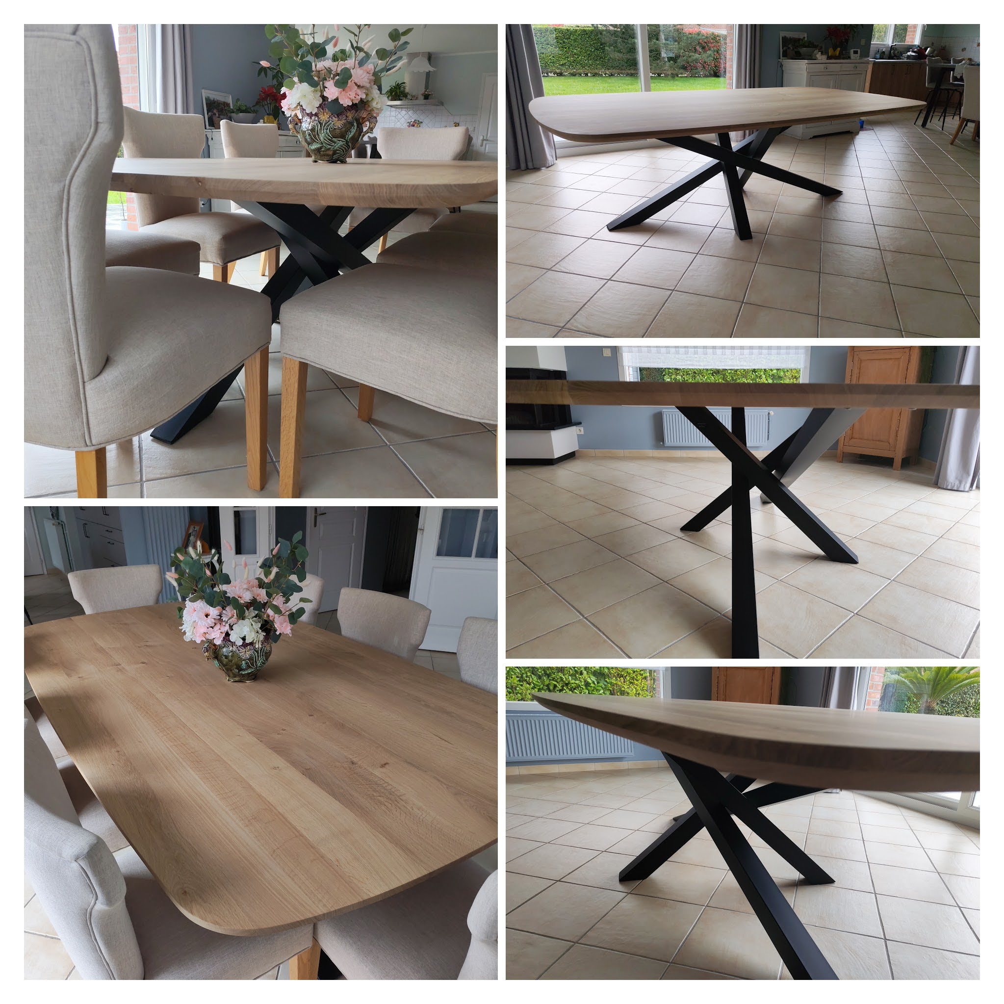 table en chêne massif tonneau sur mesure table en chêne sur mesure