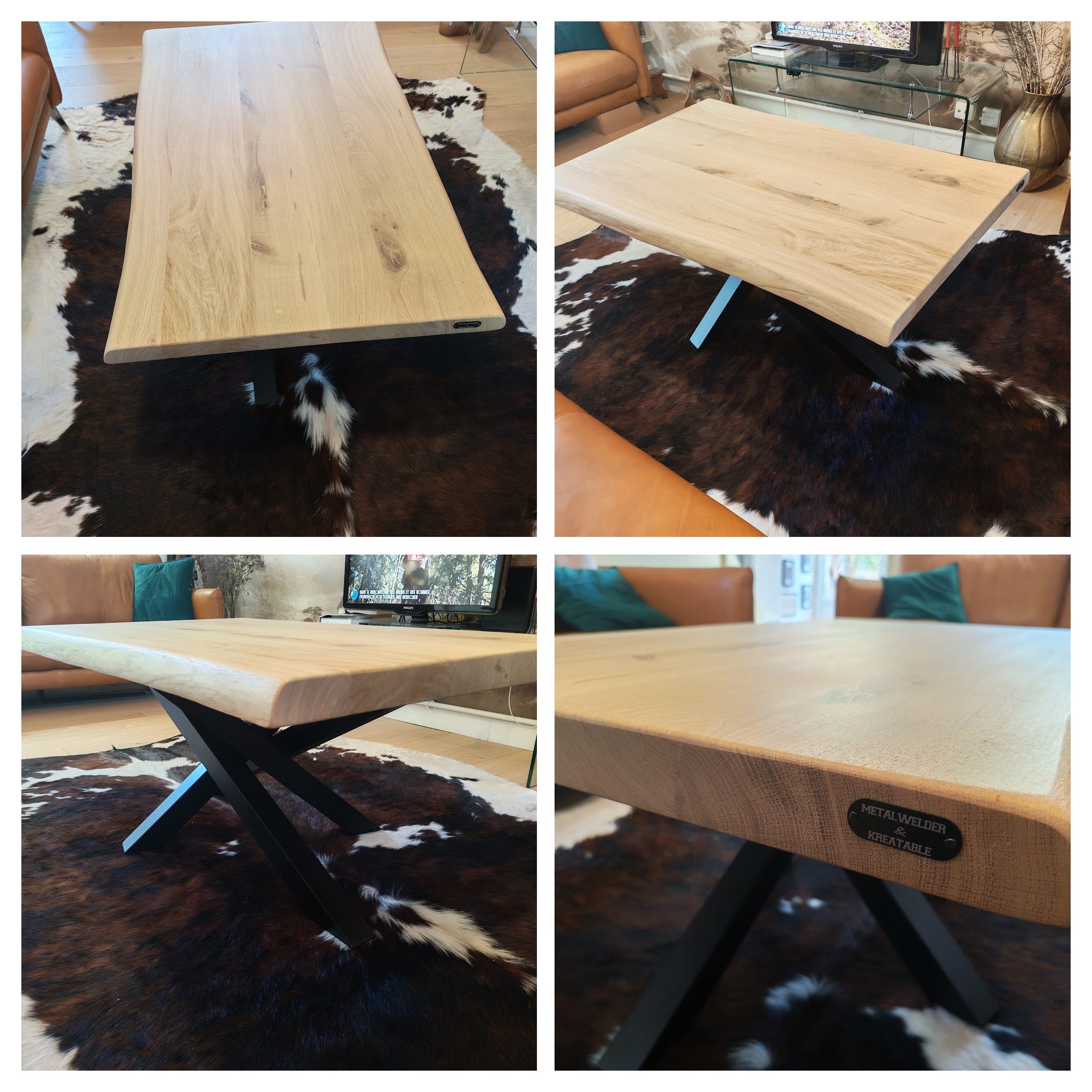 table basse bord live edge sur mesure table basse sur mesure