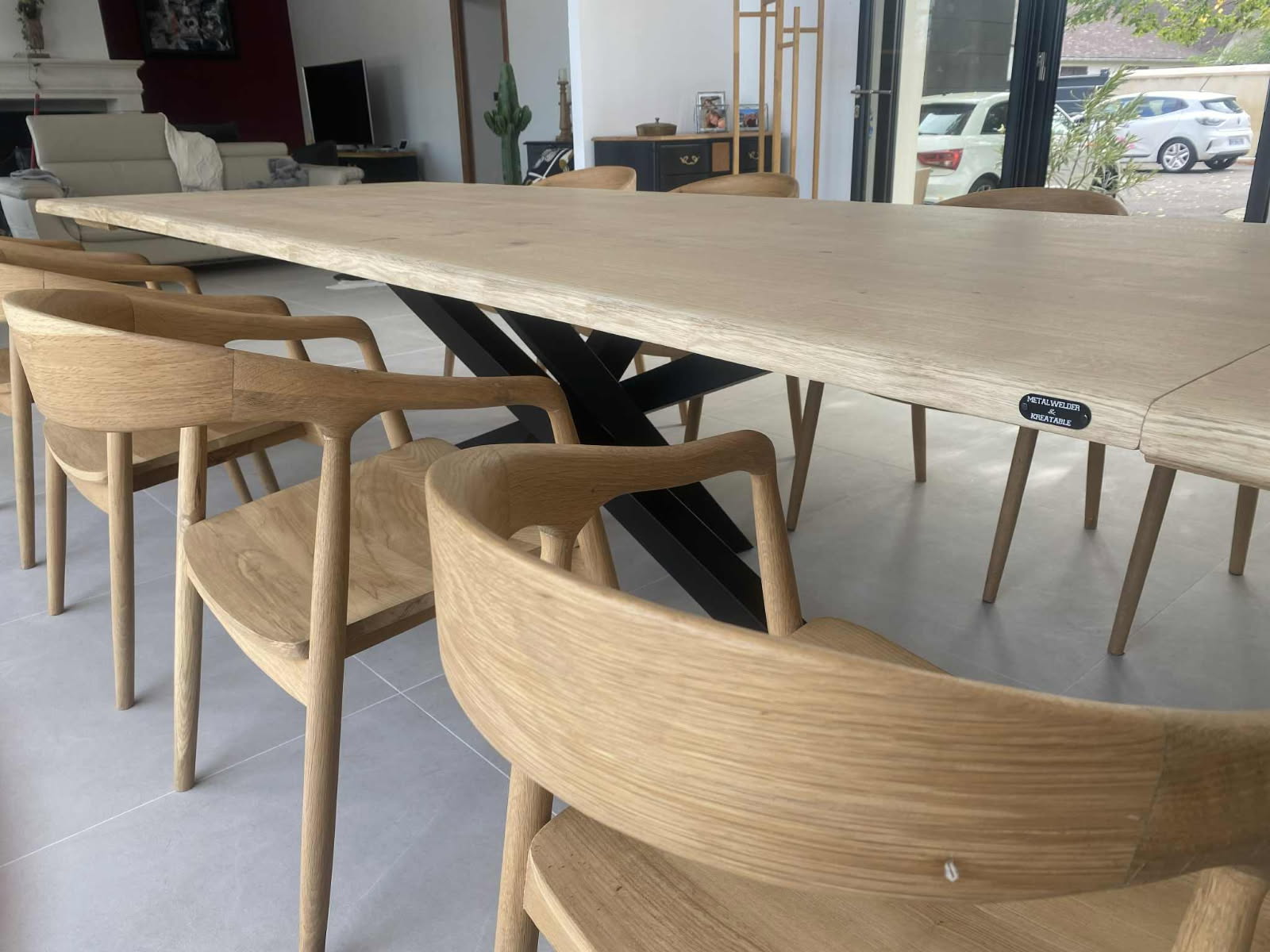 piétement métallique sur mesure peint noir mat