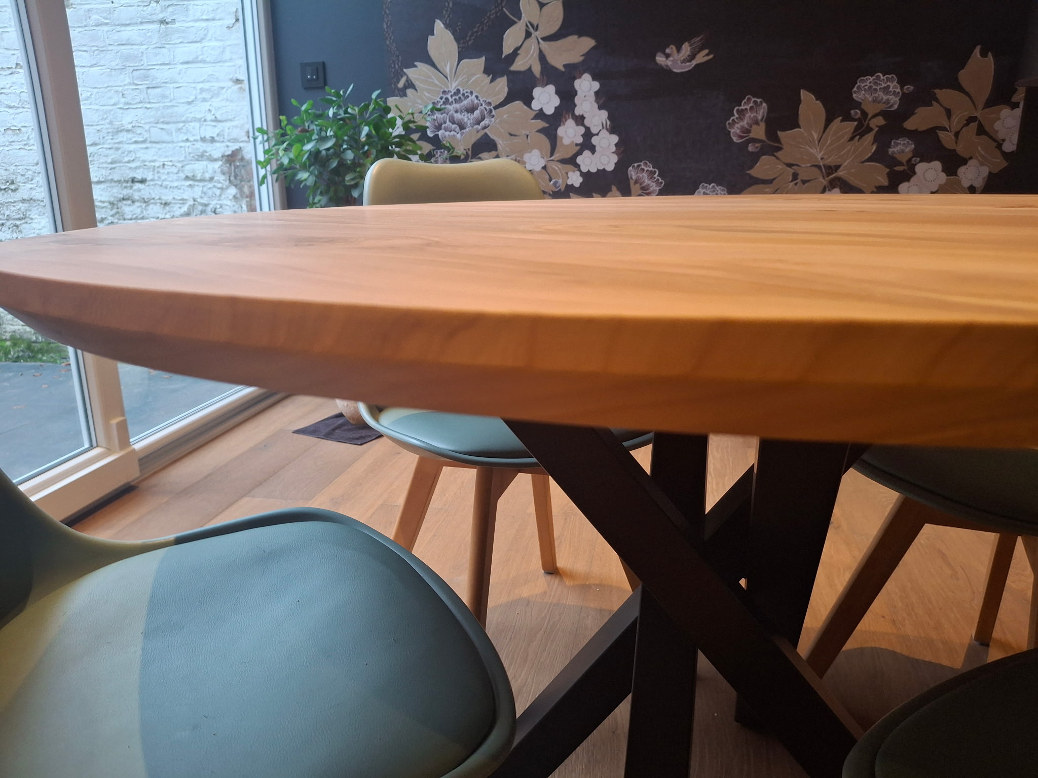 pied table basse en plat 80x8mm